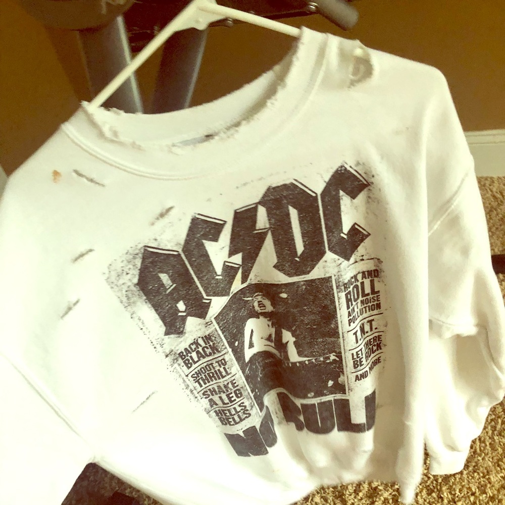 Vintage AC/DC sweatshirt w/ holes!
